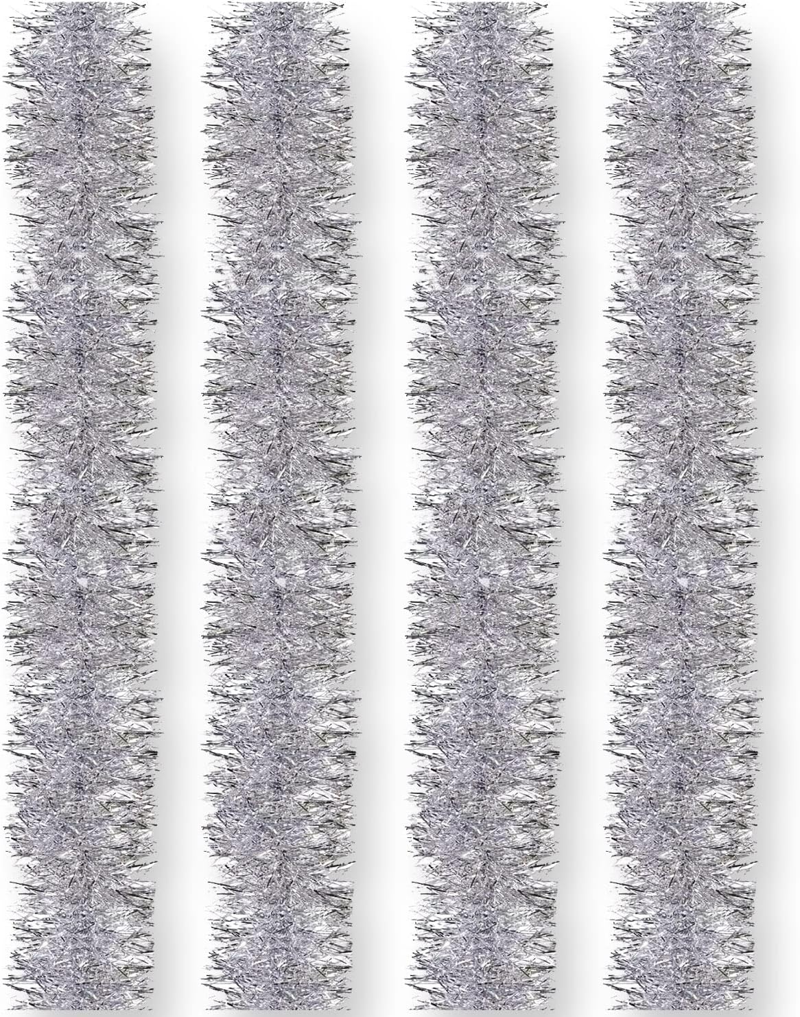 4 Mini Silver Tinsel 4 Mini Silver Tinsel